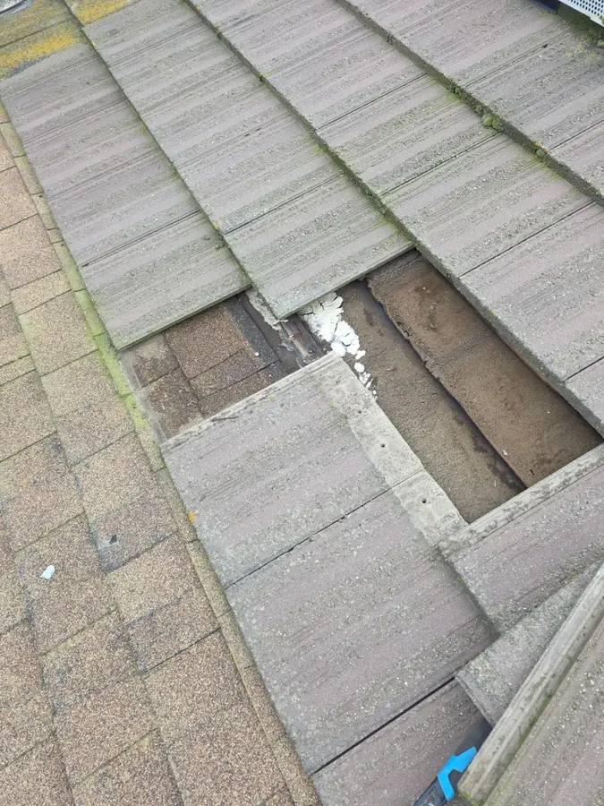 Before: Tile roof repair in Livingston, CA